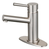 Concord One-Handle 1-Hole Bathroom Faucet with Deck Plate and Push Pop-Up Drain