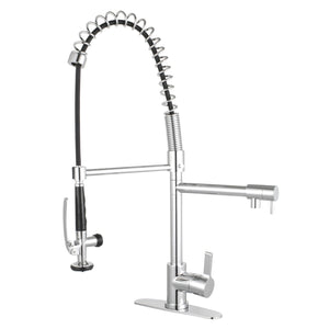 Continental Single-Handle 1-Hole Deck Mount Pre-Rinse Kitchen Faucet