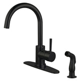 Concord Single-Handle 2-or-4 Hole Deck Mount Kitchen Faucet with Side Sprayer