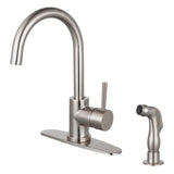 Concord Single-Handle 2-or-4 Hole Deck Mount Kitchen Faucet with Side Sprayer