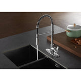 Continental Single-Handle 1-Hole Deck Mount Pre-Rinse Kitchen Faucet