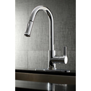 Continental Single-Handle 1-Hole Deck Mount Pull-Down Sprayer Kitchen Faucet