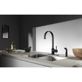 Concord Single-Handle 2-Hole Deck Mount Kitchen Faucet with Side Sprayer