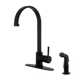 Concord Single-Handle 2-Hole Deck Mount Kitchen Faucet with Side Sprayer