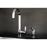 Continental Single-Handle 2-Hole Deck Mount Kitchen Faucet with Side Sprayer