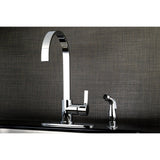 Continental Single-Handle 2-Hole Deck Mount Kitchen Faucet with Side Sprayer