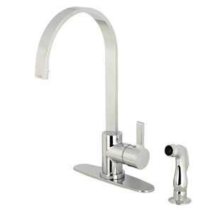 Continental Single-Handle 2-Hole Deck Mount Kitchen Faucet with Side Sprayer