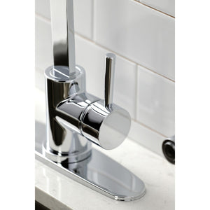 Concord Single-Handle 1-or-3 Hole Deck Mount Kitchen Faucet with Brass Side Sprayer