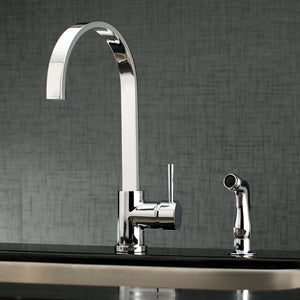 Concord Single-Handle 2-Hole Deck Mount Kitchen Faucet with Side Sprayer