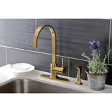 Concord Single-Handle 2-Hole Deck Mount Kitchen Faucet with Side Sprayer