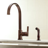 Continental Single-Handle 2-Hole Deck Mount Kitchen Faucet with Side Sprayer