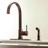 Concord Single-Handle 2-Hole Deck Mount Kitchen Faucet with Side Sprayer