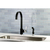 Continental Single-Handle 2-Hole Deck Mount Kitchen Faucet with Side Sprayer