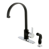 Continental Single-Handle 2-Hole Deck Mount Kitchen Faucet with Side Sprayer