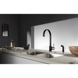 Concord Single-Handle 2-Hole Deck Mount Kitchen Faucet with Side Sprayer