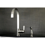 Continental Single-Handle 2-Hole Deck Mount Kitchen Faucet with Side Sprayer