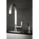 Continental Single-Handle 2-Hole Deck Mount Kitchen Faucet with Side Sprayer