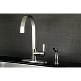 Continental Single-Handle 2-Hole Deck Mount Kitchen Faucet with Side Sprayer