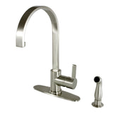 Continental Single-Handle 2-Hole Deck Mount Kitchen Faucet with Side Sprayer