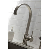 Concord Single-Handle 1-or-3 Hole Deck Mount Kitchen Faucet with Brass Side Sprayer