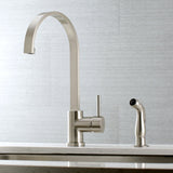 Concord Single-Handle 2-Hole Deck Mount Kitchen Faucet with Side Sprayer