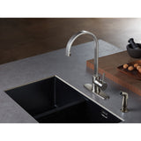 Concord Single-Handle 2-Hole Deck Mount Kitchen Faucet with Side Sprayer