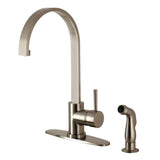 Concord Single-Handle 2-Hole Deck Mount Kitchen Faucet with Side Sprayer