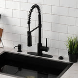 New York Single-Handle 1-Hole Deck Mount Pre-Rinse Kitchen Faucet