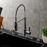 Kaiser Single-Handle 1-Hole Deck Mount Pre-Rinse Kitchen Faucet