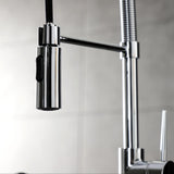 New York Single-Handle 1-Hole Deck Mount Pre-Rinse Kitchen Faucet