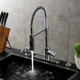 New York Single-Handle 1-Hole Deck Mount Pre-Rinse Kitchen Faucet