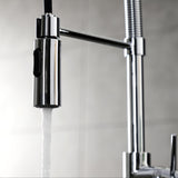 New York Single-Handle 1-Hole Deck Mount Pre-Rinse Kitchen Faucet