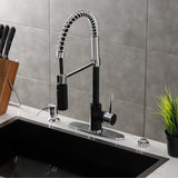 New York Single-Handle 1-Hole Deck Mount Pre-Rinse Kitchen Faucet