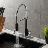 New York Single-Handle 1-Hole Deck Mount Pre-Rinse Kitchen Faucet