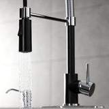 New York Single-Handle 1-Hole Deck Mount Pre-Rinse Kitchen Faucet