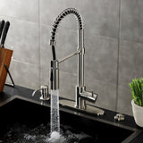 New York Single-Handle 1-Hole Deck Mount Pre-Rinse Kitchen Faucet