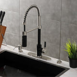 Kaiser Single-Handle 1-Hole Deck Mount Pre-Rinse Kitchen Faucet