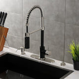 New York Single-Handle 1-Hole Deck Mount Pre-Rinse Kitchen Faucet