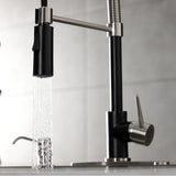 New York Single-Handle 1-Hole Deck Mount Pre-Rinse Kitchen Faucet