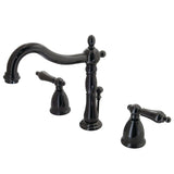 Water Onyx Two-Handle 3-Hole Deck Mount Widespread Bathroom Faucet with Retail Pop-Up Drain