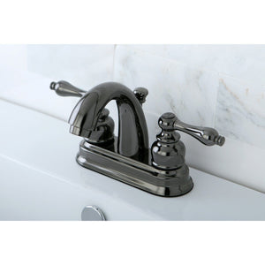 Water Onyx Double-Handle 3-Hole Deck Mount 4-Inch Centerset Bathroom Faucet with Pop-Up Drain