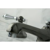 Water Onyx Two-Handle 3-Hole Deck Mount Widespread Bathroom Faucet with Brass Pop-Up Drain