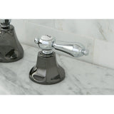 Water Onyx Two-Handle 3-Hole Deck Mount Widespread Bathroom Faucet with Brass Pop-Up Drain