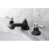 Water Onyx Two-Handle 3-Hole Deck Mount Widespread Bathroom Faucet with Brass Pop-Up Drain