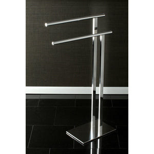 Edenscape 32-7/16 Inch Freestanding Pedestal 2-Tier L-Shape Towel Rack