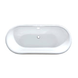 Aqua Eden 66-Inch Cast Iron Oval Double Ended Clawfoot Tub (7-Inch Faucet Drillings)