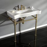 Imperial Ceramic Console Sink with Stainless Steel Legs