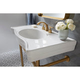 Imperial Ceramic Console Sink with Stainless Steel Legs