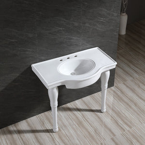 Templeton 37-Inch Ceramic Console Sink (8-Inch, 3-Hole)