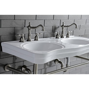 Imperial 47-Inch Ceramic Double Bowl Console Sink Top (8-Inch, 3-Hole)